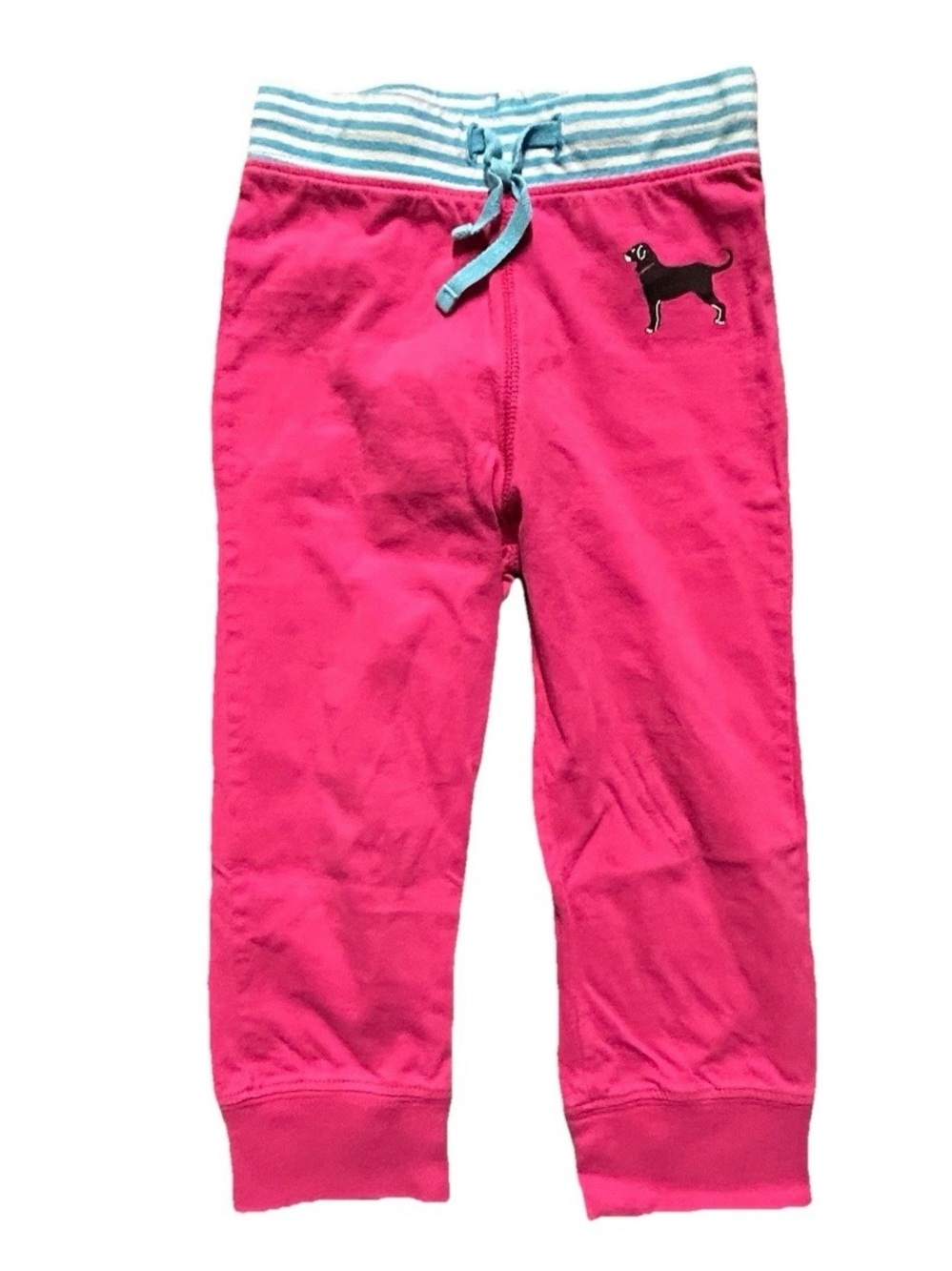 Toddler Girl The Black Dog Pink Pull On Pants 100% Cotton Size 2